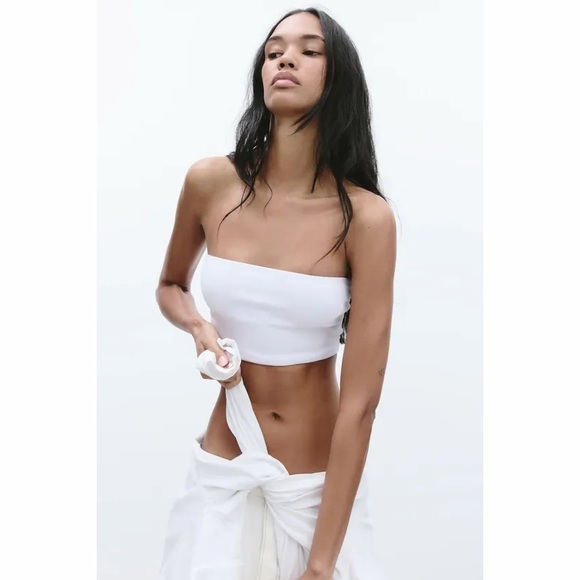 Zara Rib Bandeau Top - Picture 3 of 12